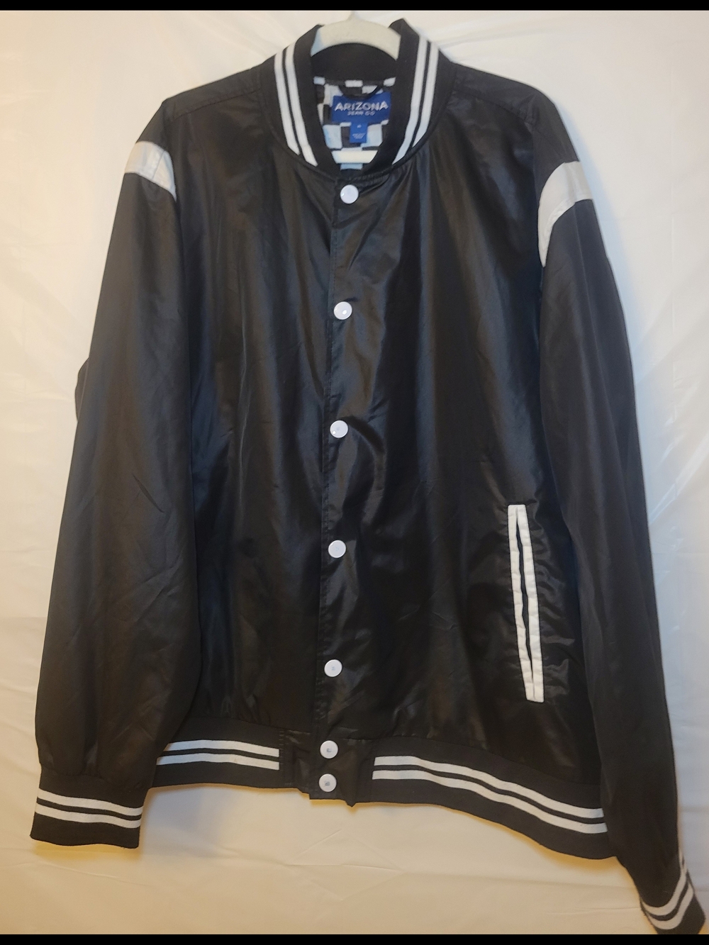 Arizona Jean Company Black and White Varsity Bomber Jacket